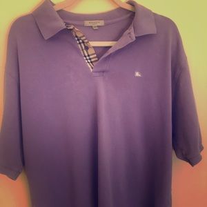 Check Placket Oxford Cotton Polo Shirt